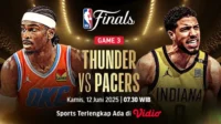 Saksikan Live Streaming NBA Finals 2025: Thunder vs Pacers Vidio